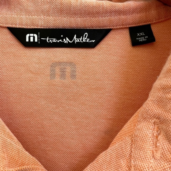 Travis Mathew Men's Orange Palm Tree Polo Golf Shirt Size XXL - Picture 4 of 5
